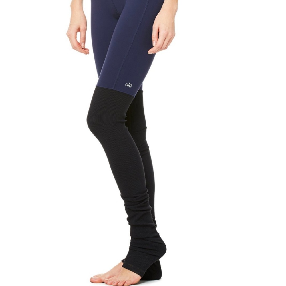 Alo Yoga Goddess Leggings Rich Navy/ Black